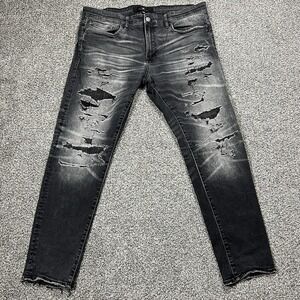 Legacy Edition Jeans Mens 40x32 Black Sean Slim Straight Stretch Denim